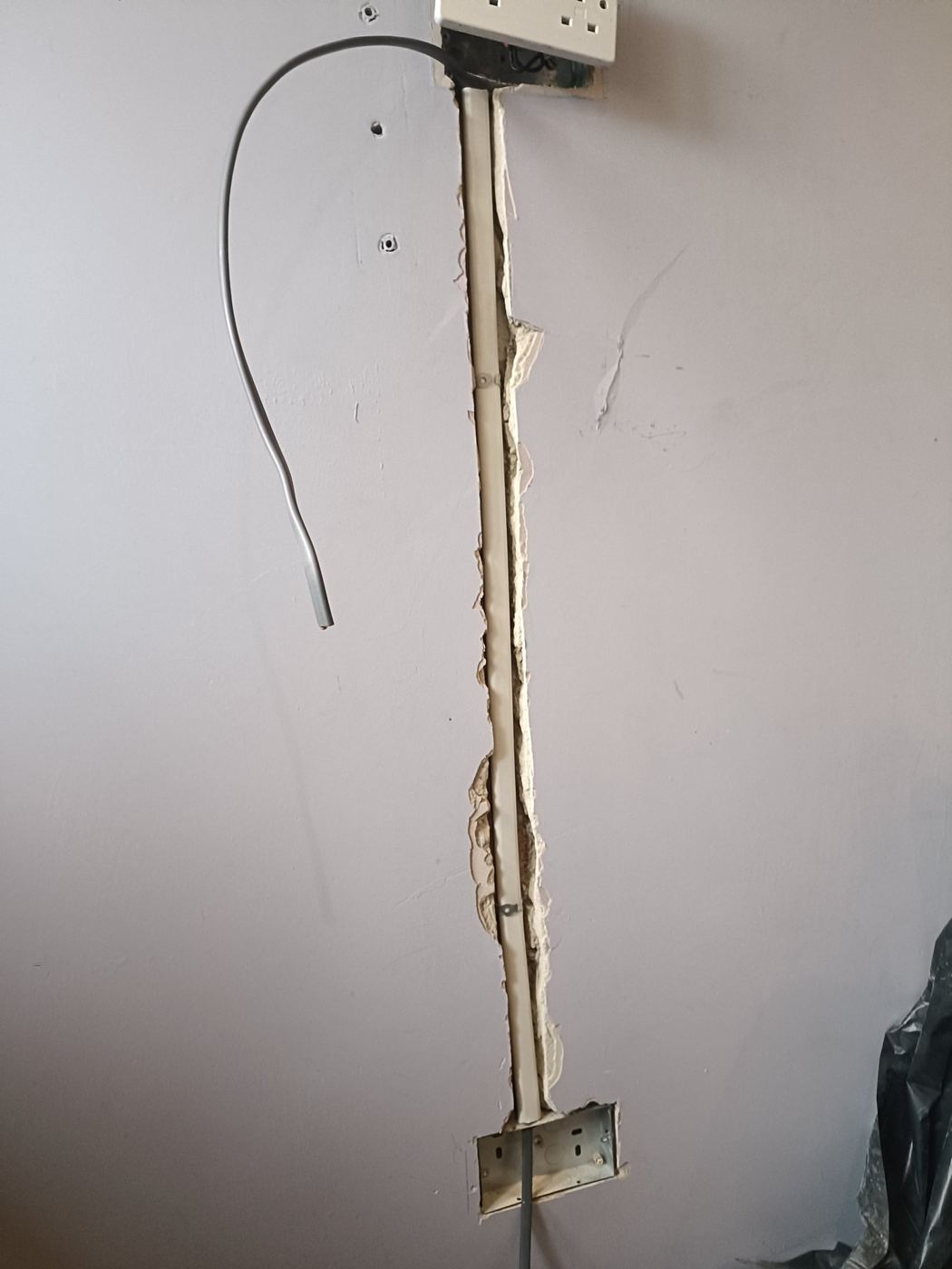 Re-wire in progress